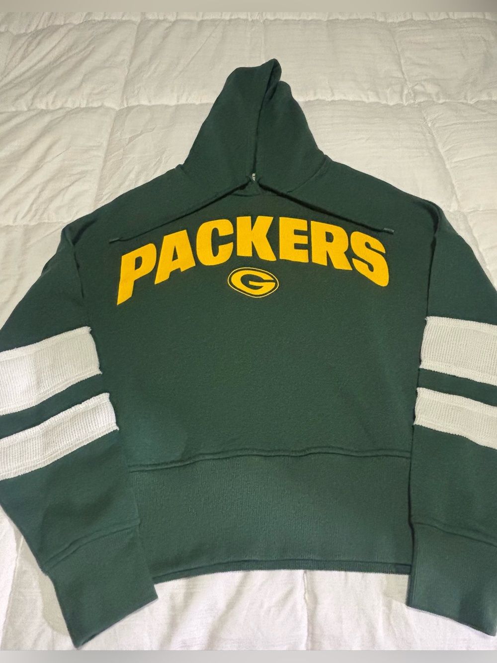 NWOT Green Bay Packers Embroidered Hoodie by Junk Food Women’s Small